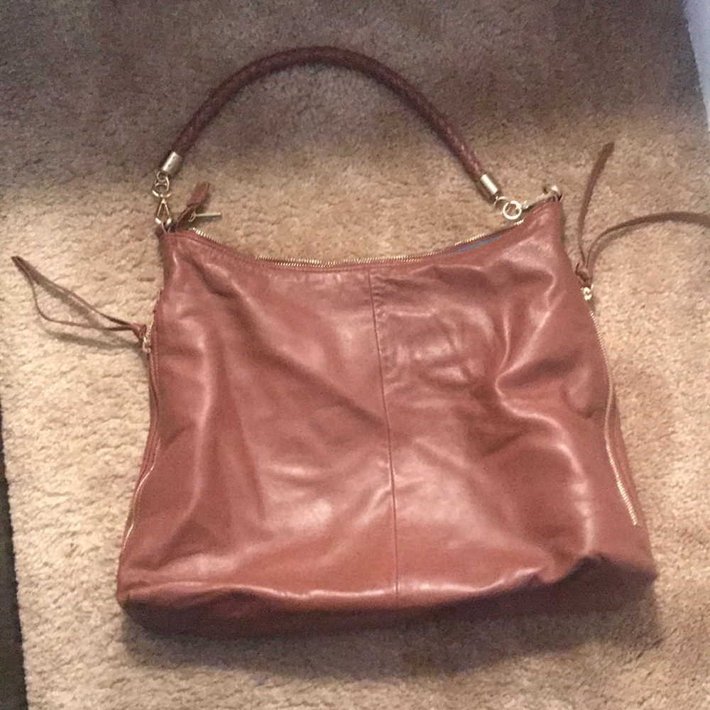 Brown hand bag